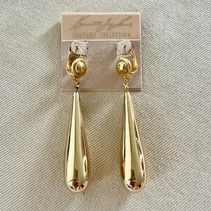 Kenneth Lane Elegant Gold Drop Earrings